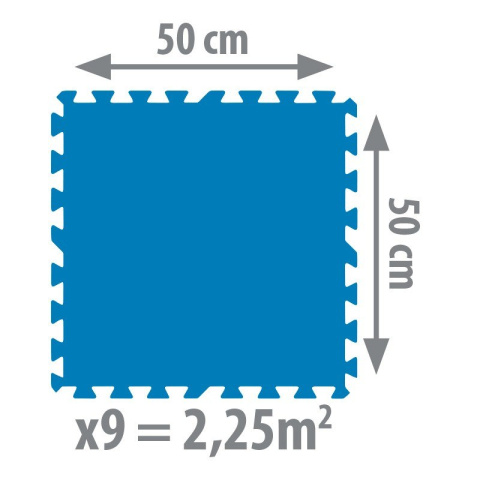 Mata podkład pod basen (50x50x4,5mm) puzzle GRE