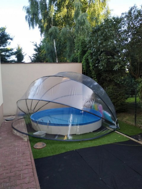 Namiot solarny osłona do basenu 442x221 cm