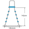 Drabinka do basenów stalowa 120-142 cm GRE