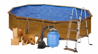 Basen ogrodowy stalowy Pacific aqua 500x300x120cm GRE