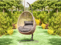Fotel wiszący ogrodowy huśtawka Melbourne szary