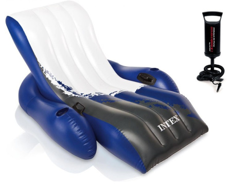 Fotel dmuchany materac plażowy INTEX + pompka