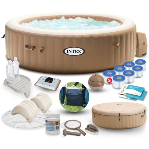 Dmuchane SPA Jacuzzi z hydromasażem 216 x 71 cm 6 os. + akcesoria premium INTEX 28428