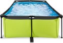 Basen ogrodowy stelażowy 300x200x65 cm wood kopuła Exit limonka