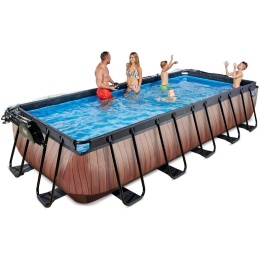 Basen ogrodowy stelażowy 400x200x100 cm pompa piaskowa Exit 30.17.42.10