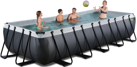 Basen ogrodowy stelażowy 400x200x122 cm piaskowa Exit 30.27.42.20