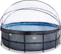 Basen ogrodowy stelażowy 488x122 cm kopuła, pompa piaskowa Stone Exit 30.47.16.00