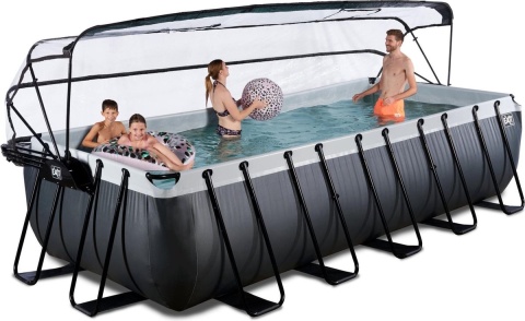 Basen ogrodowy stelażowy 540x250x100 cm kopuła, pompa piaskowa Exit 30.17.53.20