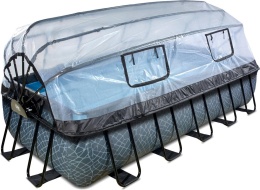 Basen ogrodowy stelażowy 540x250x122 cm kopuła, pompa ciepła Exit 30.67.53.00