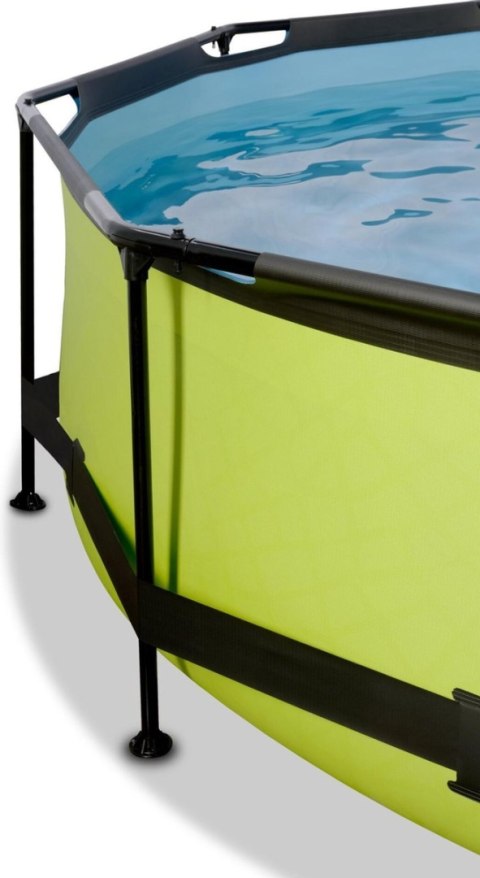 Basen ogrodowy stelażowy 244x76 cm osłona przeciwsłoneczna Exit 30.35.08.40