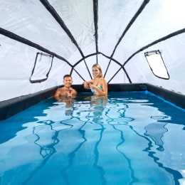 Basen ogrodowy stelażowy 540x250x122 cm Stone Exit