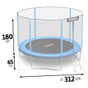 Trampolina ogrodowa 10ft/312cm z siatką zewnętrzną i drabinką