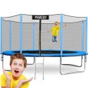 Trampolina ogrodowa 12ft/374cm z siatką zewnętrzną i drabinką Trampolina ogrodowa 12ft/374cm z siatką zewnętrzną i drabinką