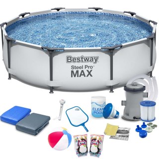 Basen ogrodowy stelażowy 305 x 76 cm zestaw 17w1 Bestway 56408