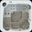 Wanna z hydromasażem jacuzzi spa ogrodowe 216x216x90 cm baia white + Audio 2.0 Astralpool