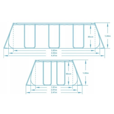 Basen ogrodowy stelażowy 404 x 201 x 100 cm 18w1 Bestway 56441 Basen ogrodowy stelażowy 404 x 201 x 100 cm 18w1 Bestway 56441