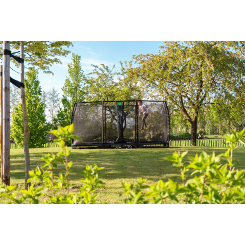 Trampolina naziemna Allure Premium 214x366cm zielona Exit