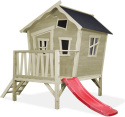 Domek drewniany dla dzieci ze zjeżdżalnią Crooky 300 Exit