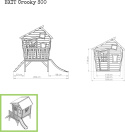 Domek drewniany dla dzieci ze zjeżdżalnią Crooky 300 Exit