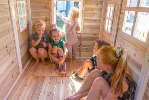 Domek drewniany dla dzieci ze zjeżdżalnią Loft 750 Exit