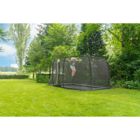 Trampolina naziemna Dynamic ø244x427cm z siatką zabezpieczającą Exit