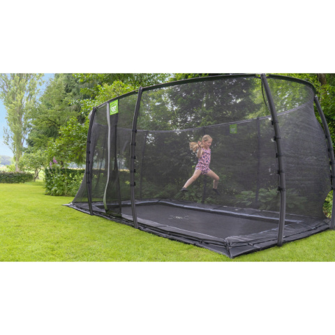 Trampolina naziemna Dynamic ø244x427cm z siatką zabezpieczającą Exit