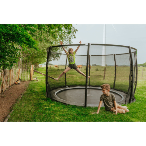 Trampolina naziemna Dynamic ø305cm z siatką zabezpieczającą Exit