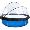 Basen ogrodowy stelażowy 244x76 cm z kopułą