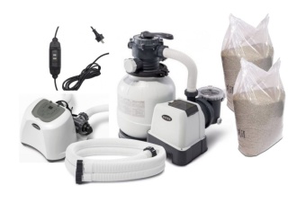 Pompa piaskowa 10m3/h z generatorem chloru i piaskiem INTEX