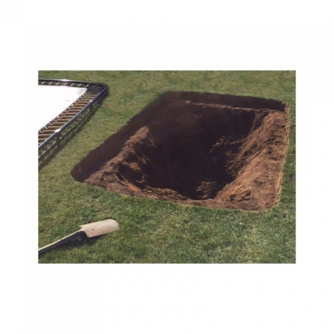 Trampolina naziemna Allure Premium 214x366cm czarna Exit