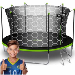 Trampolina ogrodowa 15ft/465cm z siatką wewnętrzną i drabinką Neo-Sport
