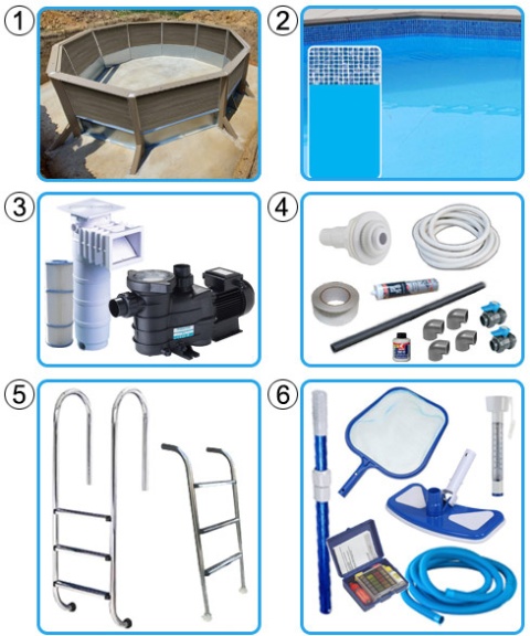 Basen kamienny z efektem drewna NATURALIS 4,93 x 1,28 m