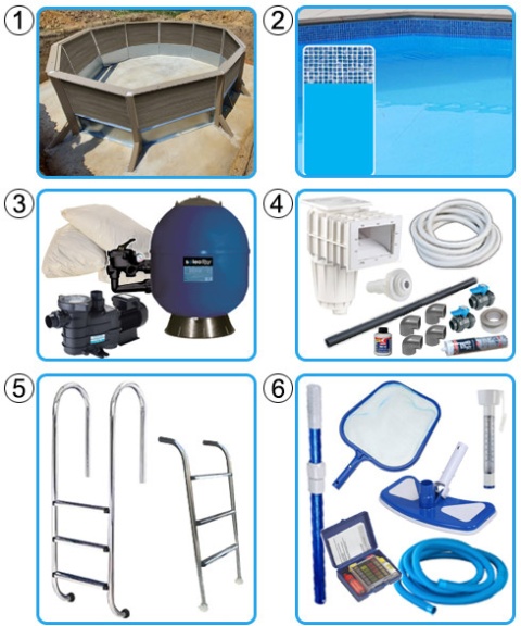 Basen kamienny z efektem drewna NATURALIS 4,93 x 1,28 m