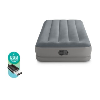Materac dmuchany 191x 99x30cm z wbudowaną pompką elektryczną INTEX 64112