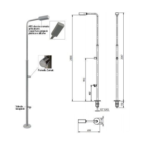 Prysznic ogrodowy Angel Astralpool