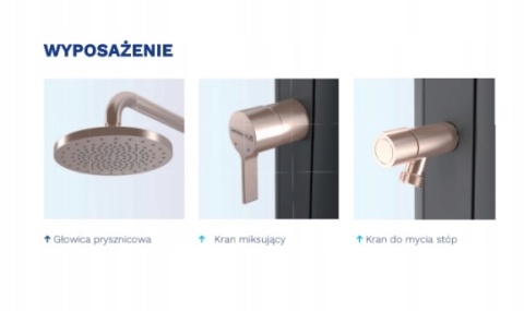 Prysznic ogrodowy basenowy solarny 30 l Astralpool 74052CL156