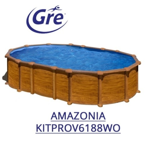 Basen ogrodowy stalowy Amazonia 610x375x132cm GRE