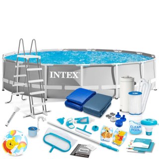 Basen ogrodowy stelażowy 457 x 107 cm zestaw 21w1 INTEX 26724