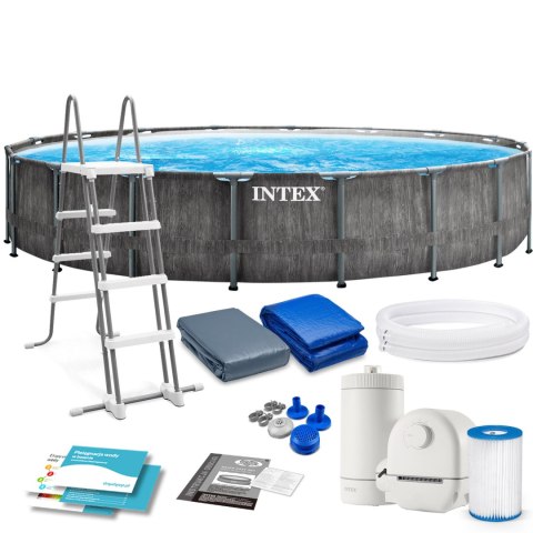 Basen ogrodowy stelażowy 549 x 122 cm 12w1 INTEX 26744
