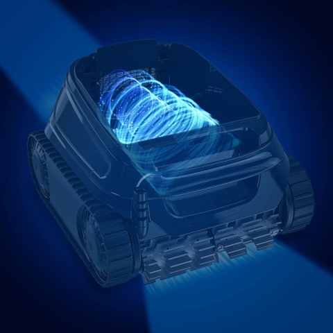 Bezprzewodowy odkurzacz basenowy ZODIAC CNX-Li 52 iQ FREEDOM czyści dno, ściany i linię wody