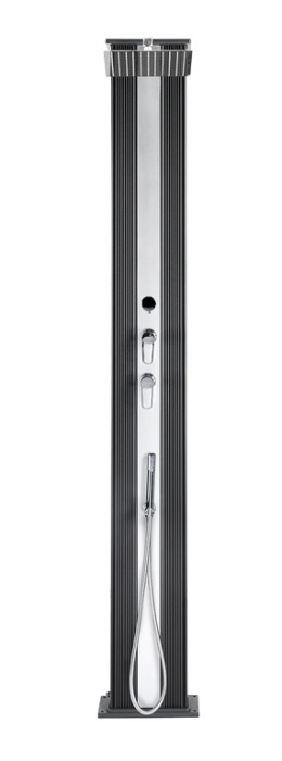 Prysznic ogrodowy hybrydowy (solarny + przyłącze ciepłej wody) DADA 40l