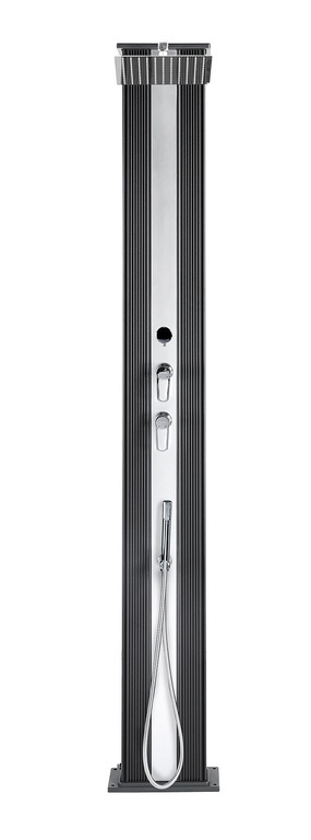 Prysznic ogrodowy hybrydowy (solarny + przyłącze ciepłej wody) DADA 40l