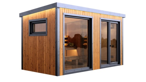 Sauna ogrodowa modułowa 420x220x250 cm