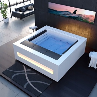 Wanna SPA z hydromasażem PURE Solid Surface + PureLine + ECOSpa