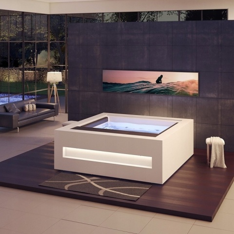 Wanna SPA z hydromasażem PURE Solid Surface + PureLine + ECOSpa