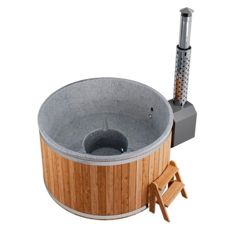Balia Ogrodowa 195 cm LIGHT – Jacuzzi Spa z Piecem na Drewno 40 kW