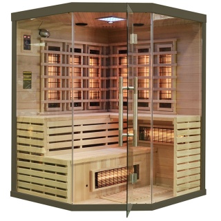 Sauna ogrodowa na podczerwień 150x150x200 cm 3-osobowa Infrared