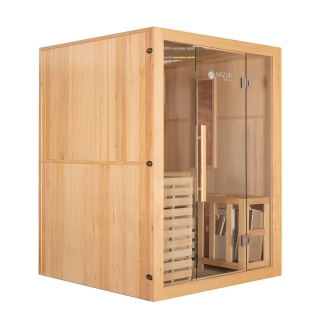 Sauna ogrodowa sucha z piecem HARVIA 4,5kW 150x150x200 cm 3 osobowa