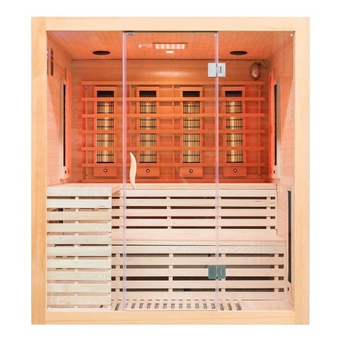 Sauna na podczerwień z kamieniem solnym 180x160x200 cm 4-osobowa Infrared