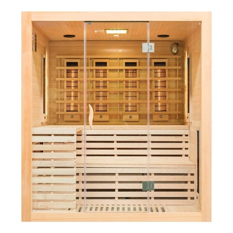 Sauna na podczerwień z kamieniem solnym 180x160x200 cm 4-osobowa Infrared